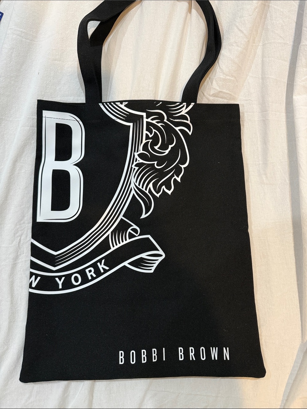 Bobbi Brown Black and White Crest Tote